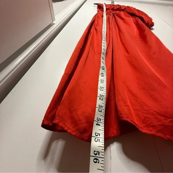 FARM Rio Red One-Shoulder Maxi Cutout Dress Long Sleeve - Small - Picture 14 of 16